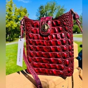 Brahmin Marley Rose Ombre Melbourne Leather Crossbody Bag NWT